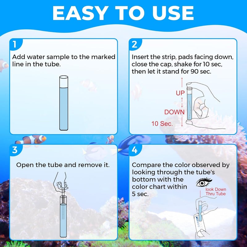 SaySummer Phosphate Test Kit, 50 Count Aquarium Phosphate Test Strips, Aquarium Water Test Kit Fast & Easy Testing Phosphate for Freshwater & Saltwater - Image 3